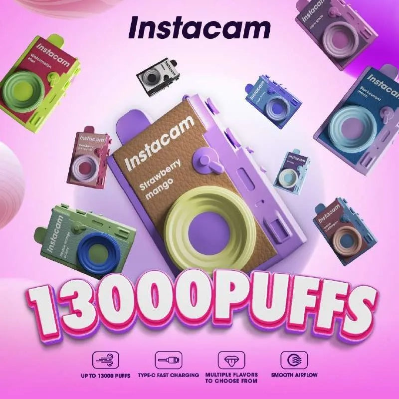 INSTACAM 13000 RECHARGEABLE DISPOSABLE – sgvapedisposable