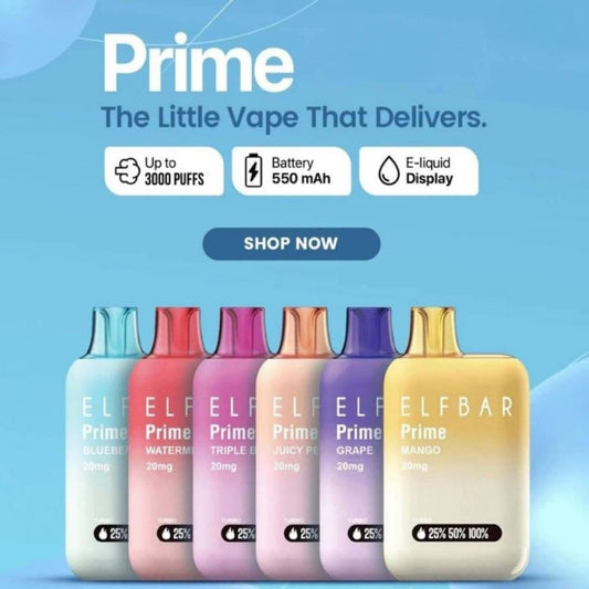 ELFBAR RAYA PRIME 3000 RECHARGEABLE DISPOSABLE