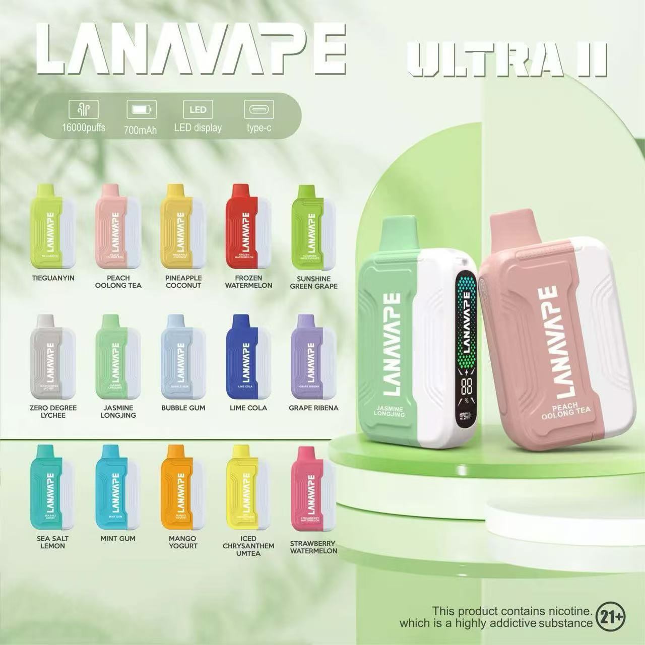 LANA ULTRA ll 16000 RECHARGEABLE DISPOSABLE.